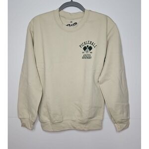 Strange Daze Mens Beige Los Angeles Pickleball Sweatshirt Size Small NWOT